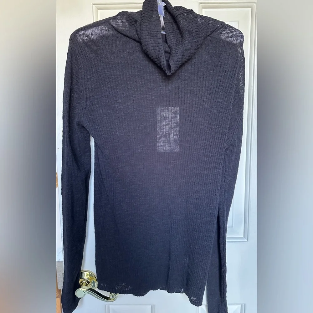 NWT Zara Black Sheer Turtleneck Sweater - Medium - Picture 5 of 9